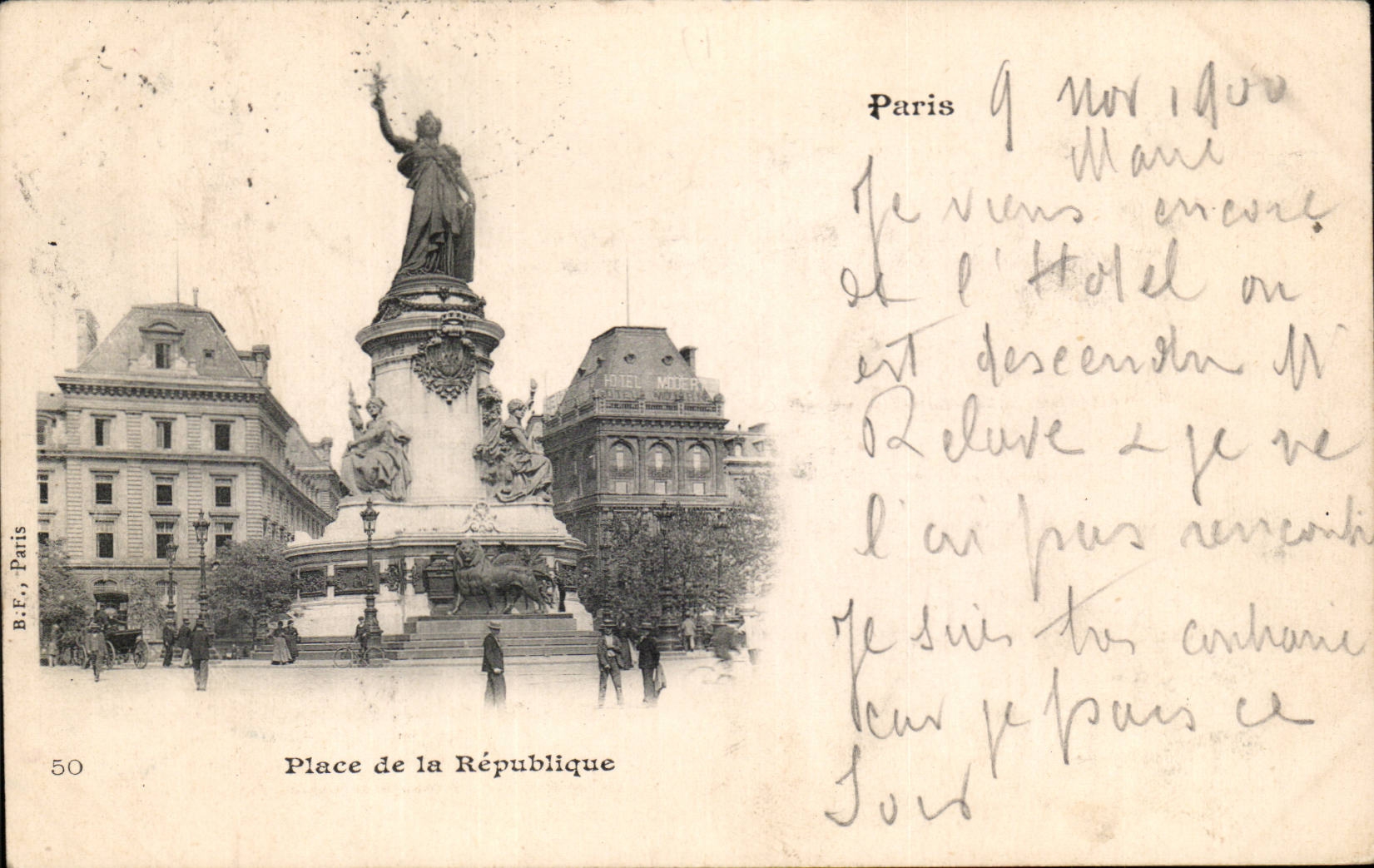 Paris - 10 - Place de la Republique CPA 