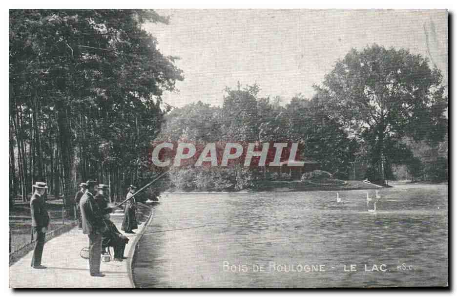 Paris - 16 - Bois de Bouogne - Le Lac - La Peche - Canne a Peche CPA 
