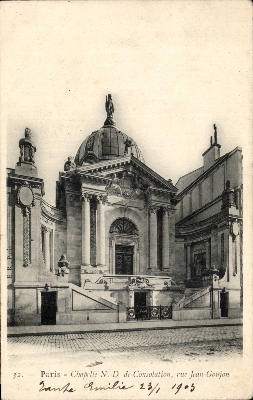 Paris - 8 - Rue Jean Goujon - Chapelle Notre Dame de la Consolation CPA 