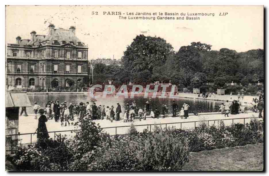 Paris - 6 - Les Jardins et le Bassin du Luxembourg CPA 