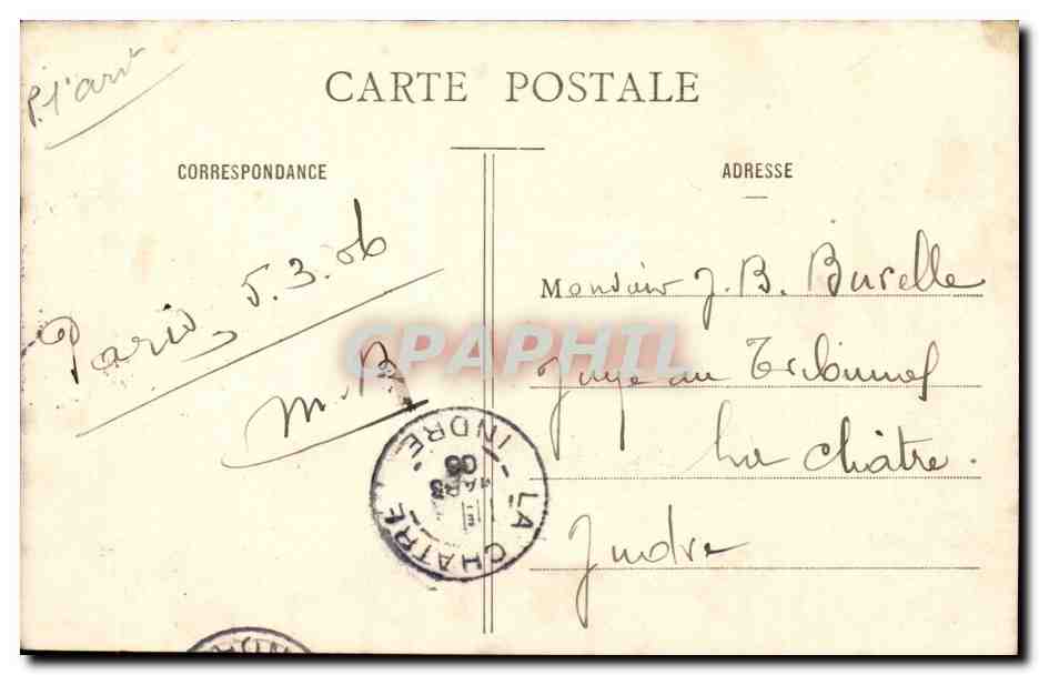 Paris - 1 - Theatre Francaise - caleche - CPA  — Rückseite