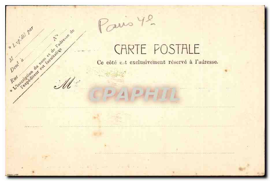 Paris - 4 - Eglise Notre Dame - CPA  — Rückseite