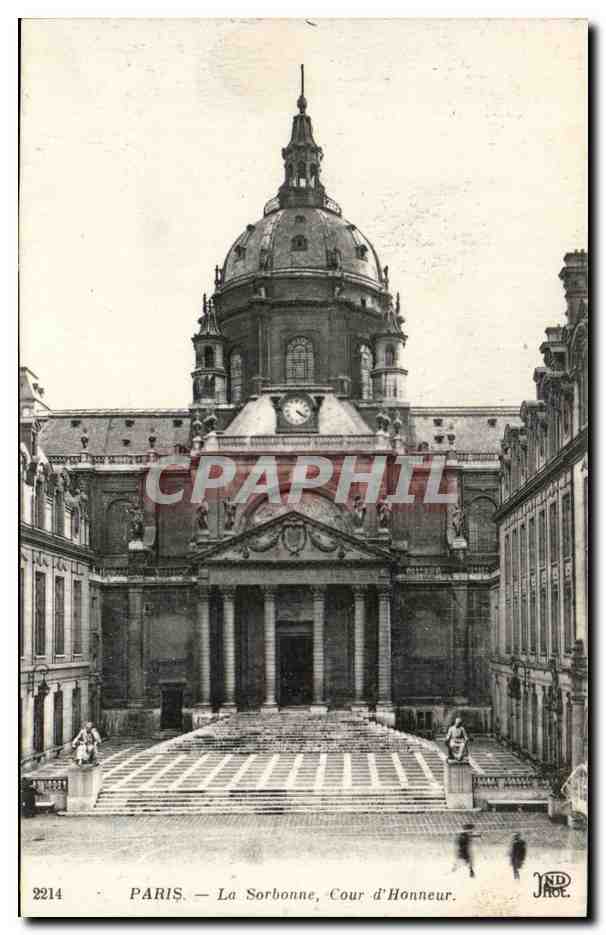 Paris - 5 - La Sorbonne - Cour de d'Honneur CPA 