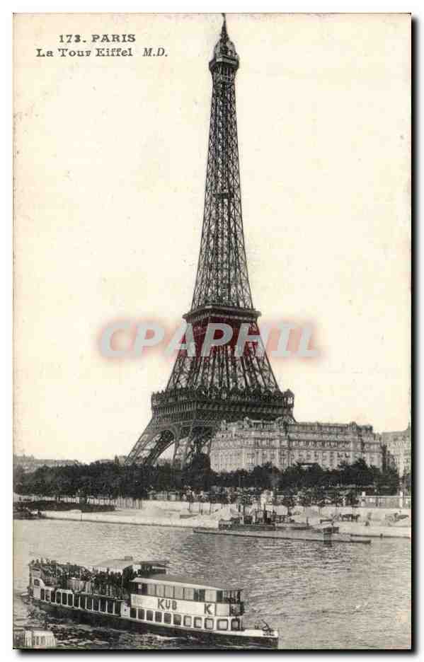 Paris -7 - Tour Eiffel - Eiffel Tower CPA 
