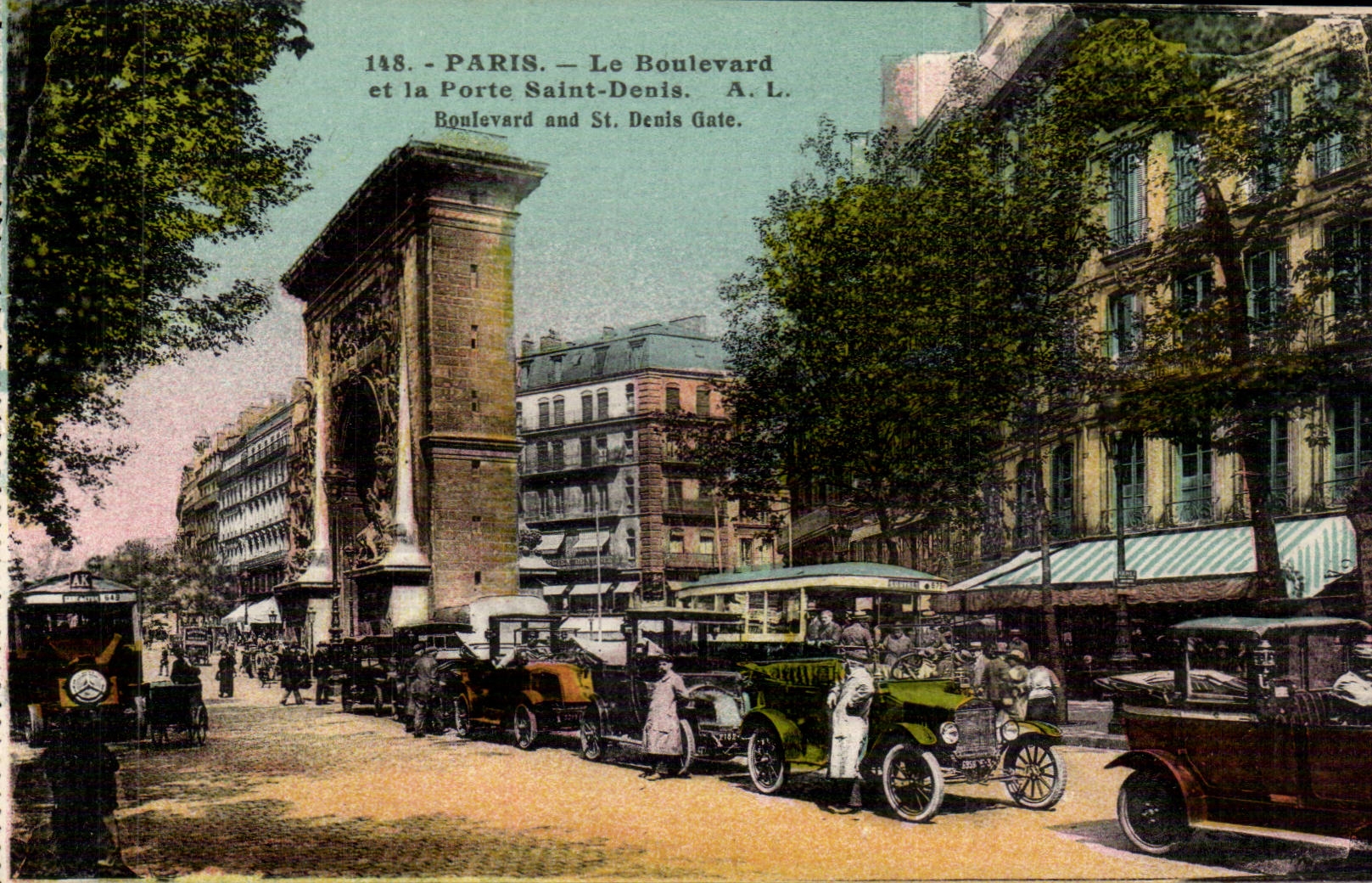 Paris - 10 - Le Boulevard et la Porte Saint Denis CPA 