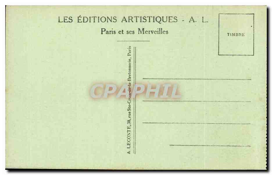 Paris - 10 - Le Boulevard et la Porte Saint Denis CPA  — Verso