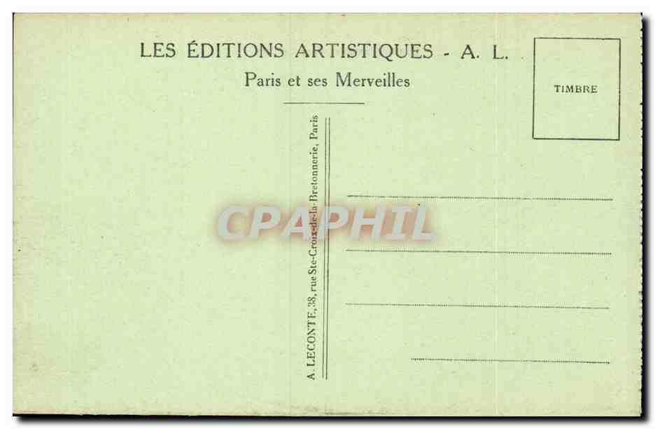 Paris - 11 - La Place Bastille - Colonne de Juillet - CPA  — Rückseite