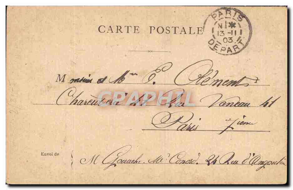 Paris - 5 - Le Dante - CPA  — Rückseite