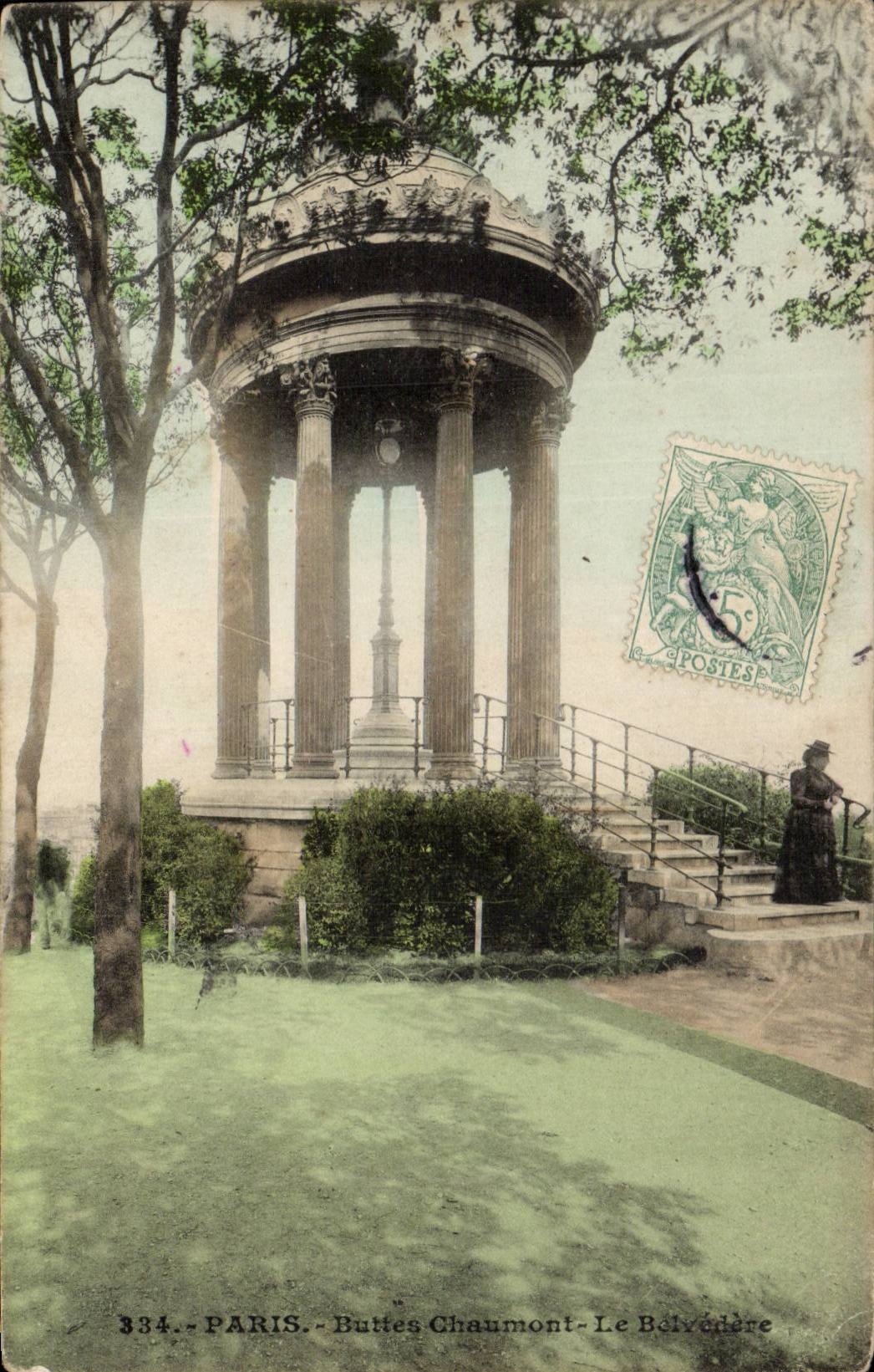Paris - Buttes Chaumont - Le Bélvédère — éditeur anonyme, n° 334