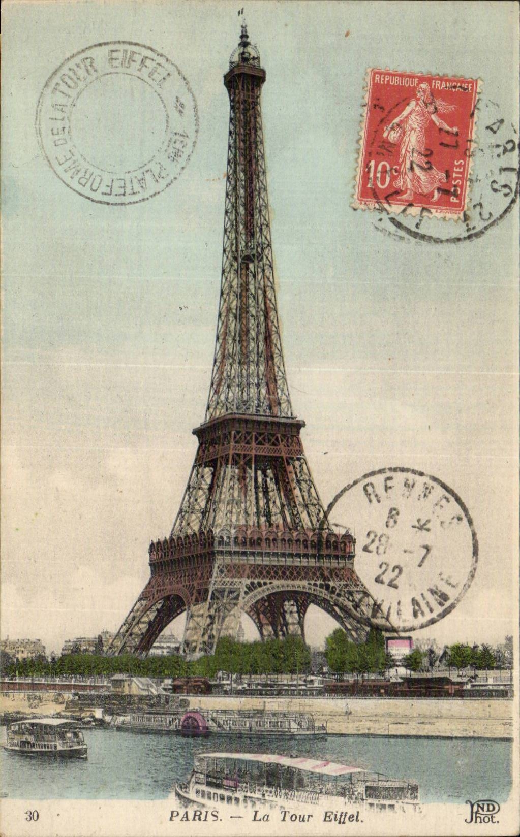 Paris CPA La Tour Eiffel