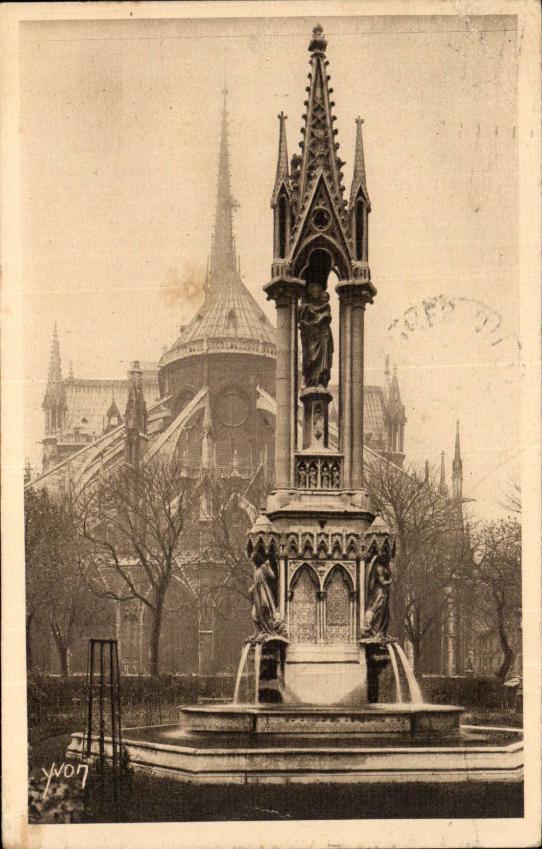 Paris - 4 - L'Abside de Notre Dame CPA 