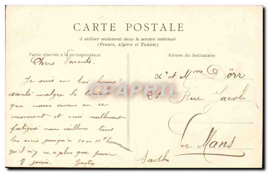 Paris - 10 - Gare du Nord- CPA  — Rückseite