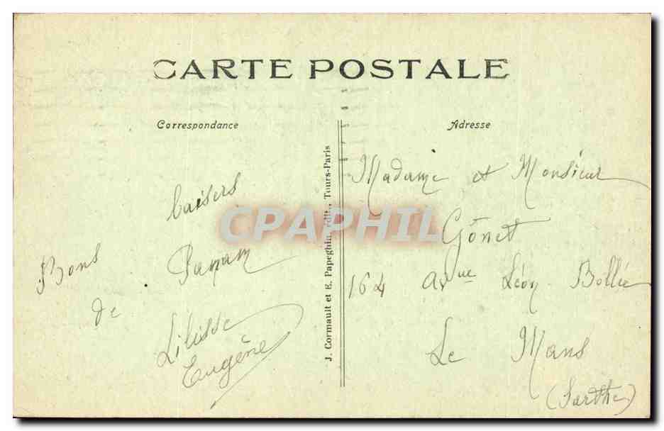Paris - 10 - Gare du Nord et le Boulevard -Denain - tramway CPA  — Verso
