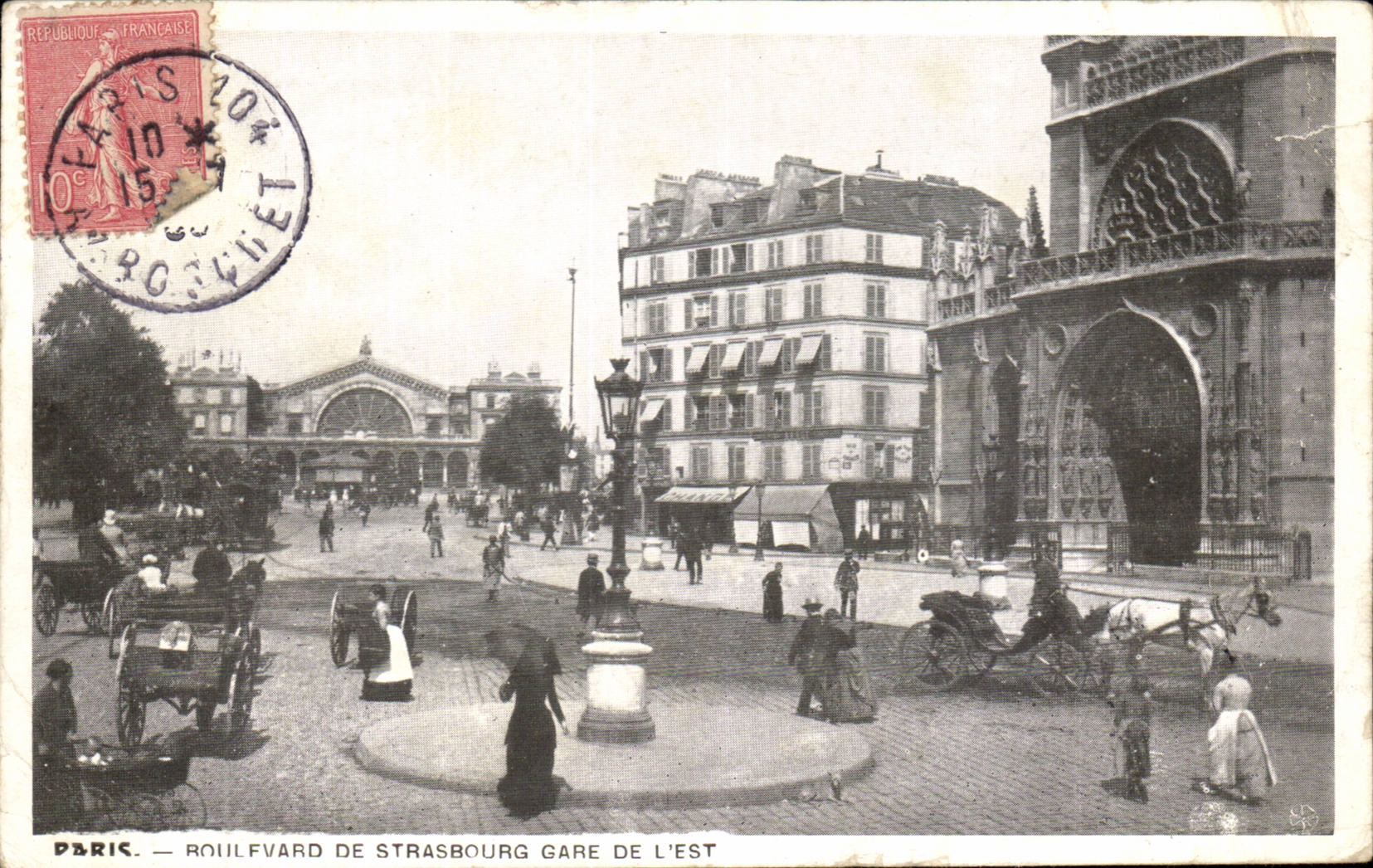 Paris - 10 - Gare de l'Est - Boulevard de Strasbourg CPA 