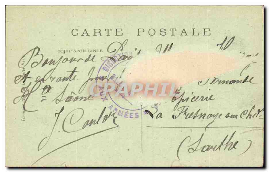 Paris - 10 - Gare de l'Est CPA  — Rückseite