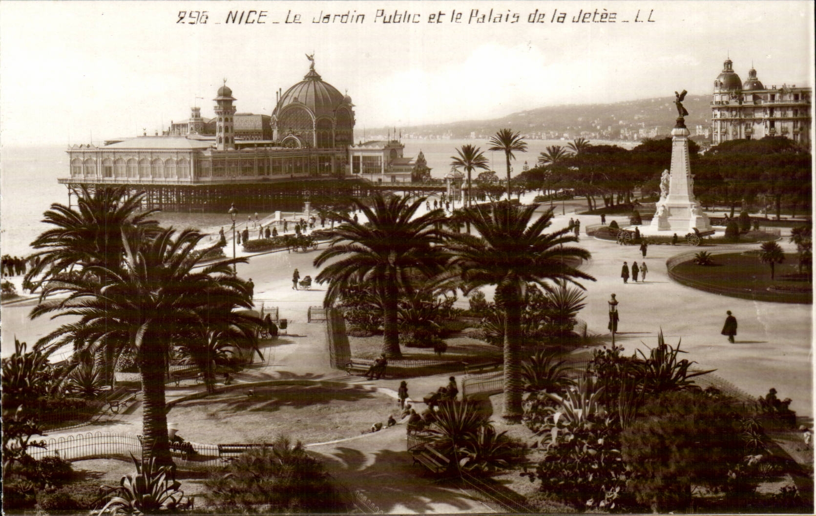 Nice - Le Jardin Public et le Palais de la Jetee - CPA 
