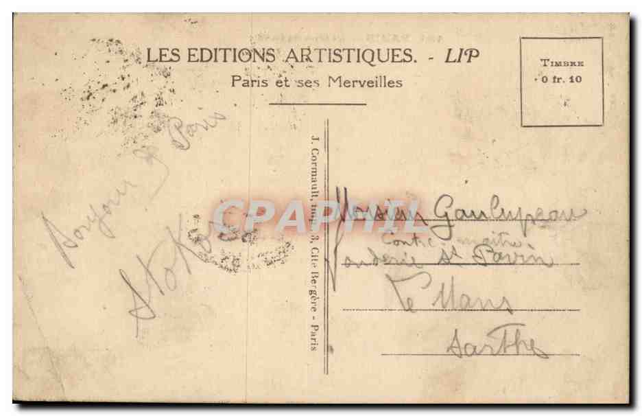 Paris - 12 - La gare du Lyon - CPA  — Rückseite