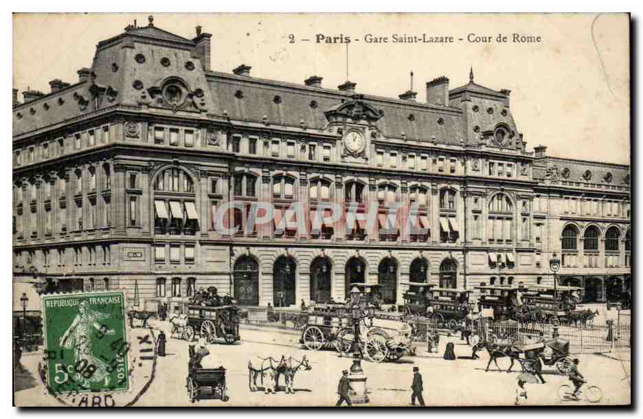 Paris - Gare Saint-Lazare - Cour de Rome — Verleger CPAPHIL, Nr. 2