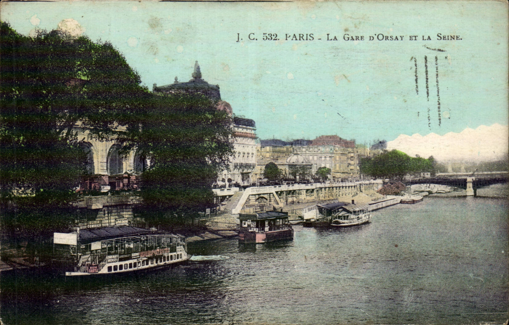 Paris - 7 - La Gare d'Orsay et la Seine - CPA 