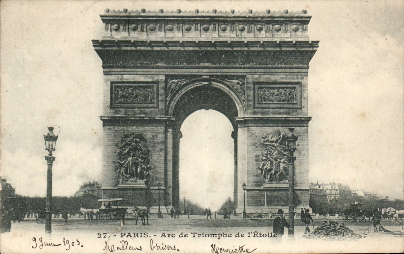 Paris - 8 - L'Arc de Triomphe de l'Etoile - CPA 