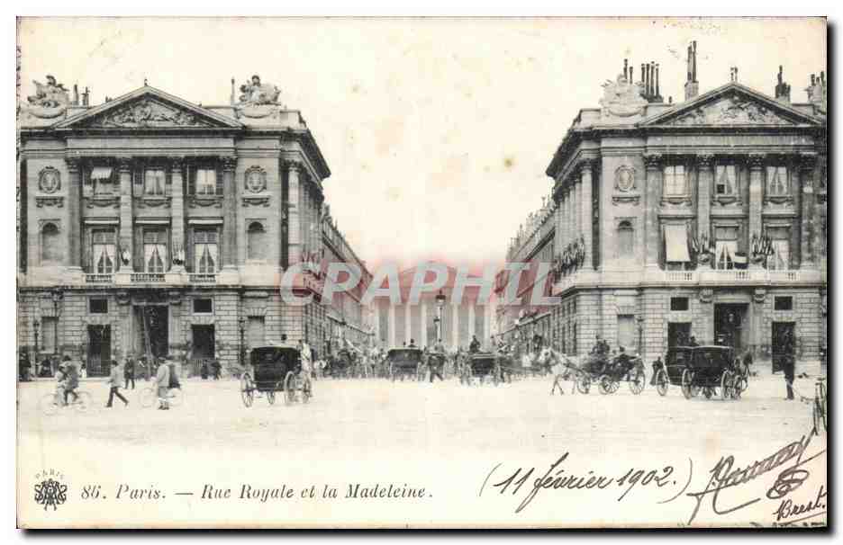 Paris - 8 - Rue Royale et la Madeleine - CPA 