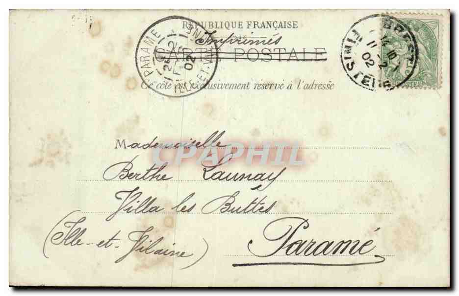 Paris - 8 - Rue Royale et la Madeleine - CPA  — Verso