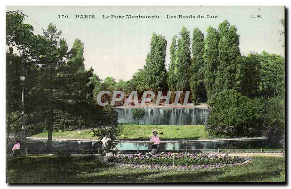 Paris - 14 - Le Parc Montsouris - Bords du Lac - CPA 