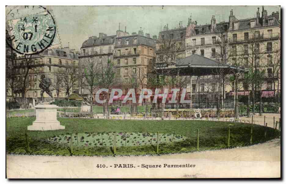 Paris - 11 - Square Parmentier - CPA Kiosque 