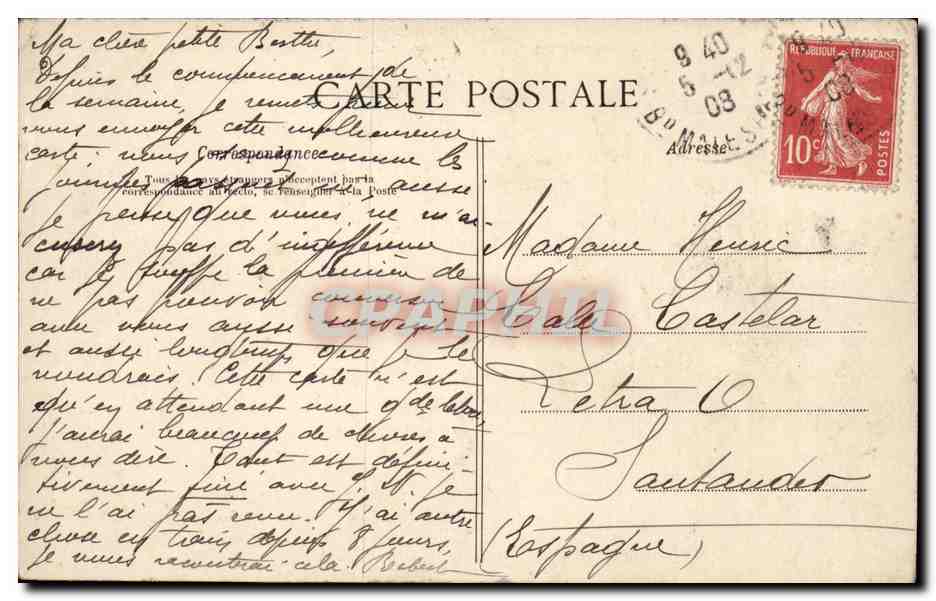 Paris - 18 - Moulin de Galette - windmill - CPA Corbillard Pompes Funebres TOP — Rückseite