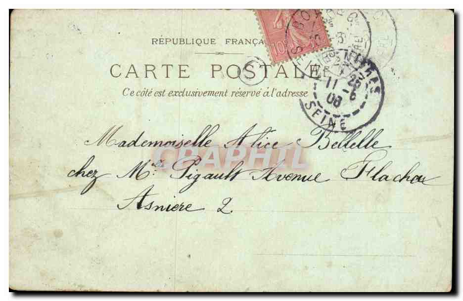 Paris - 6 - Le Palais du Senat et le Jardin du Luxembourg - pretty borde - CPA  — Rückseite