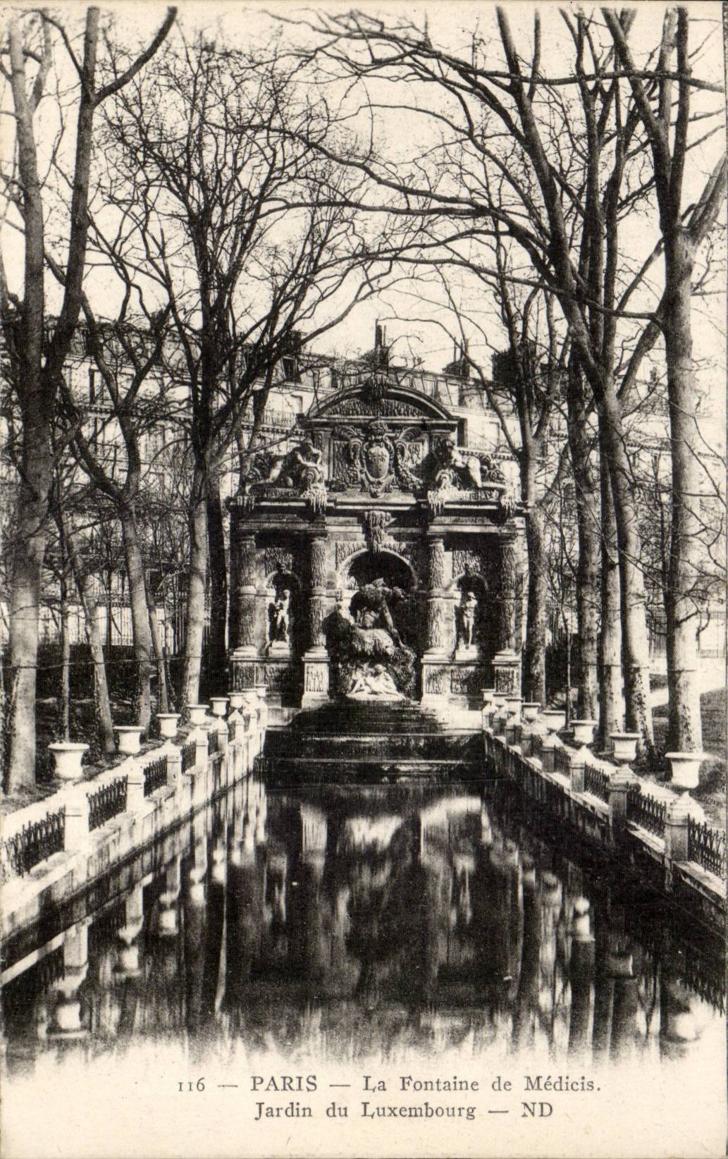 Paris - 6 - Jardin du Luxembourg - Fontaine de Medicis - CPA 