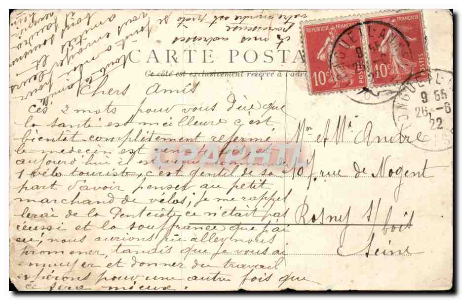 Paris - 6 - Jardin du Luxembourg - Monument de Leconte de Lisie - CPA  — Verso