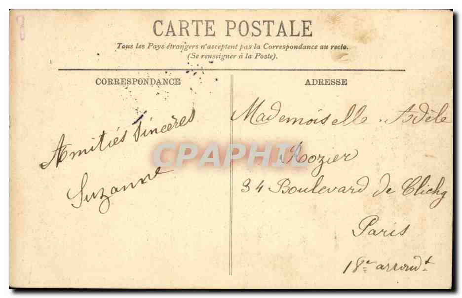 Paris - 8 - Entree de L'Elysee - CPA  — Verso