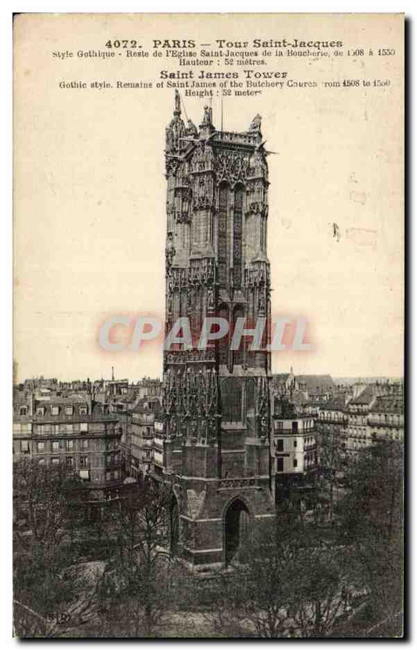 Paris - 4 - Tour St Jacques - CPA 