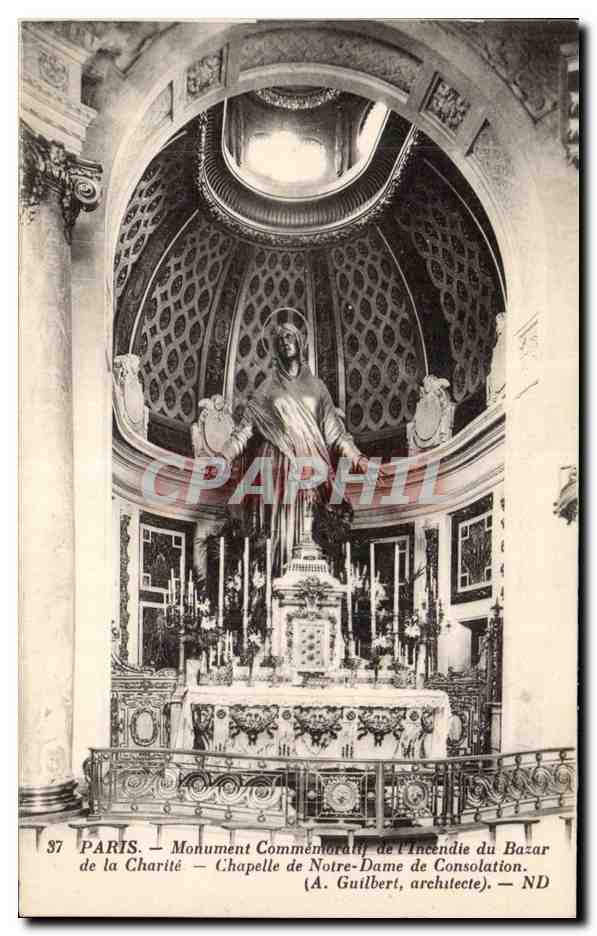 Paris - 1 - Monument de l'Incendie du Bazar de la Charite - CPA 