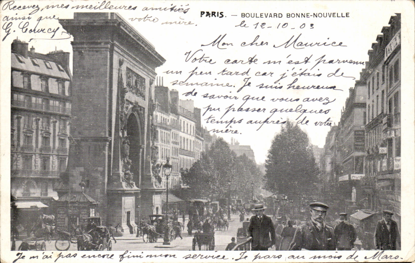 Paris - 10 - Boulevard Bonne Nouvelle - beautiful card - CPA 
