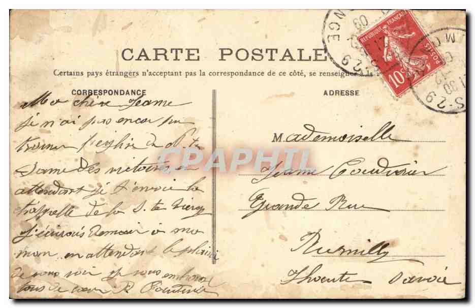 Paris - 2 - Notre Dame des Victoires - CPA  — Rückseite