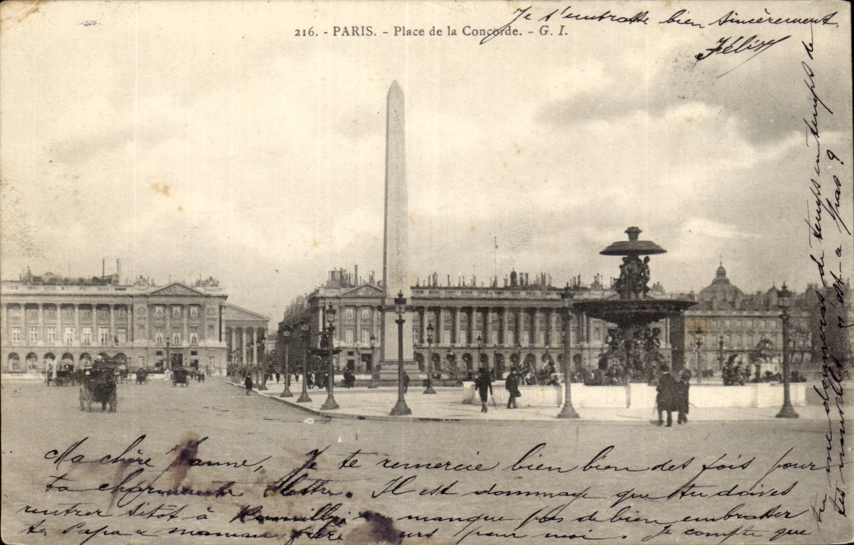 Paris - 8 - Place de la Concorde - CPA 