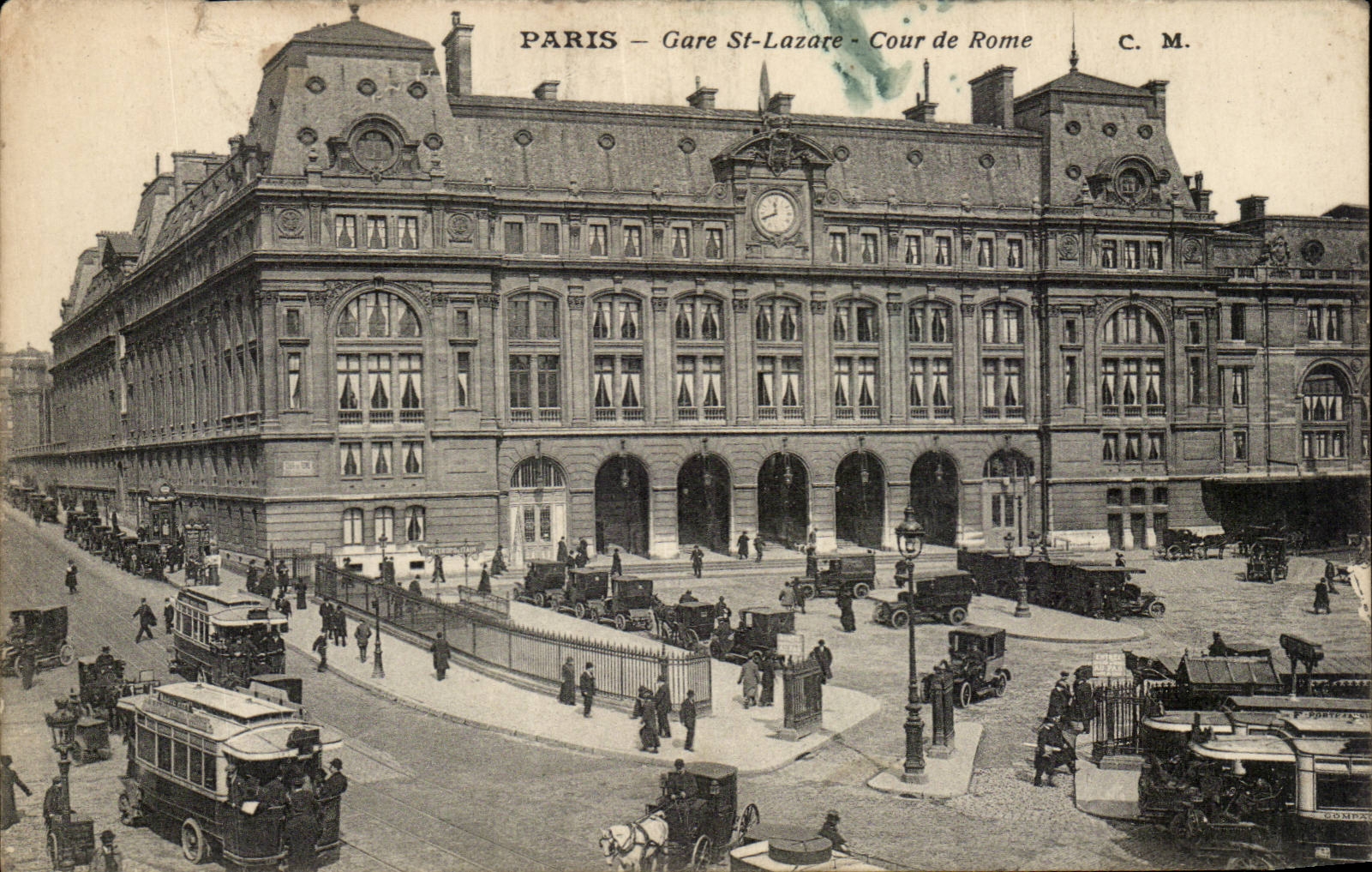 Paris - 8 - Gare Saint Lazare - Cour de Rome - CPA 