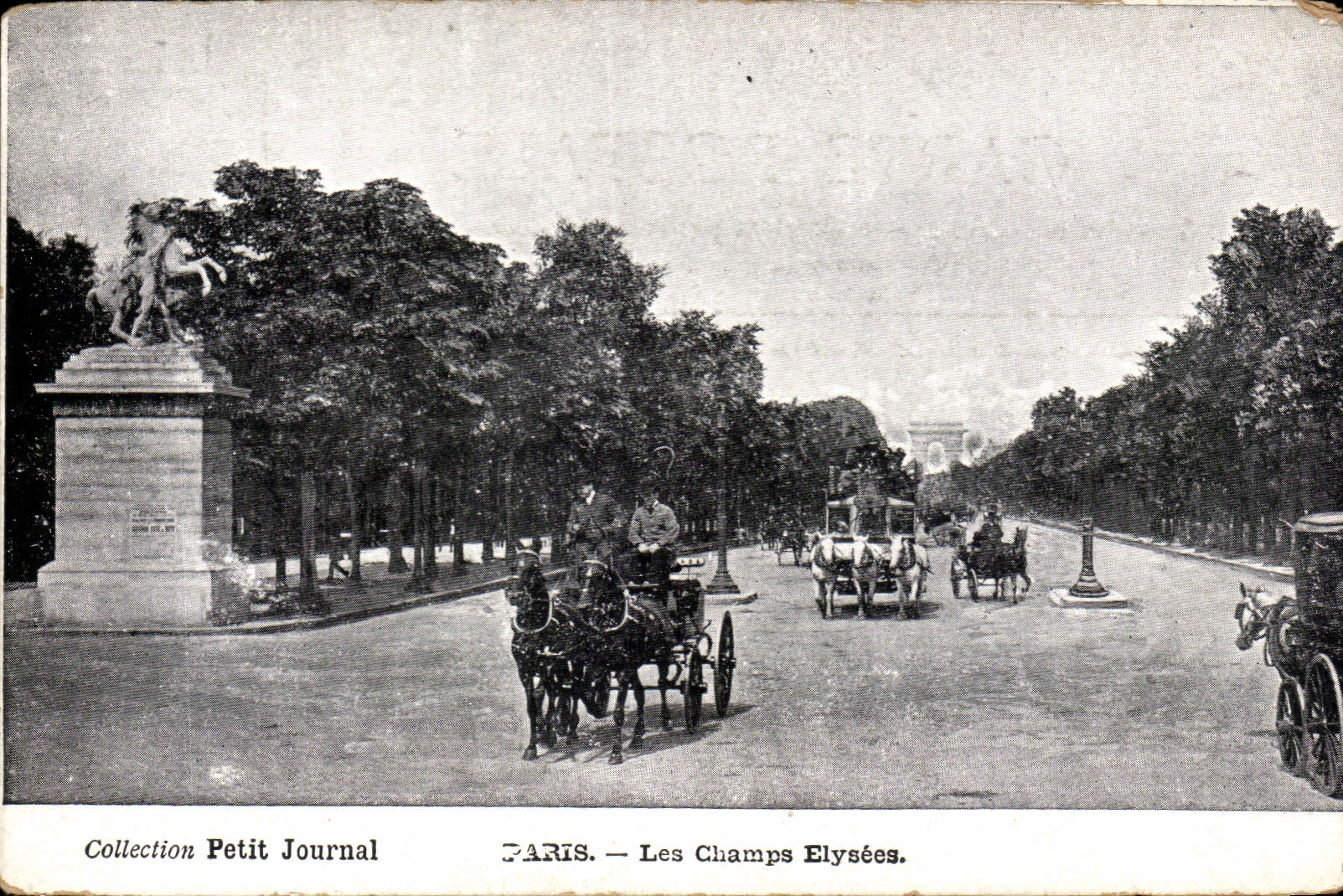 Paris - 8 - Les Champs Elysees - Collection Petit Journal - cheval - horse - CPA 