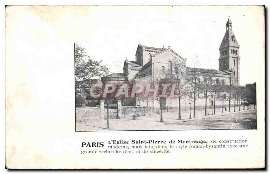 Paris - 14 - L'Eglise Saint Pierre de Montrouge - Ilustration - CPA 