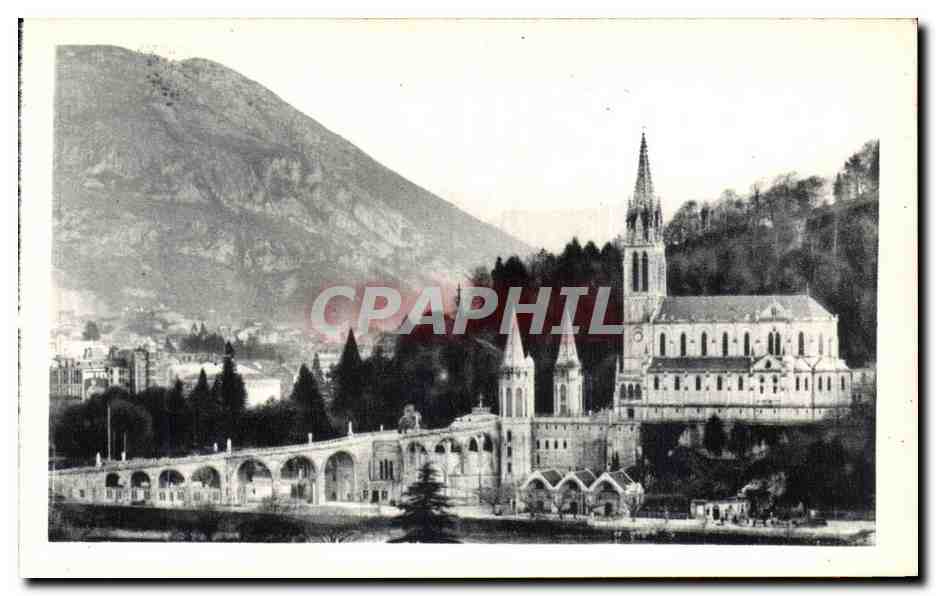 Lourdes - Basilique - Le Pic du Jer - CPA 