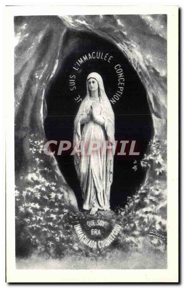 Lourdes - La Vierge de la Grotte CPA 