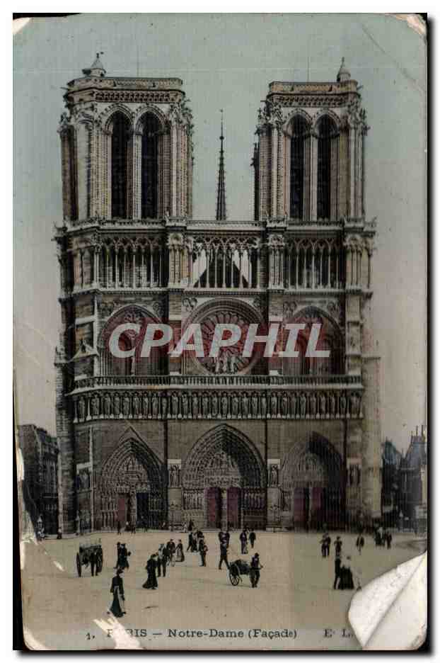 Paris — Notre-Dame (Façade) — E. L. (éditeur)