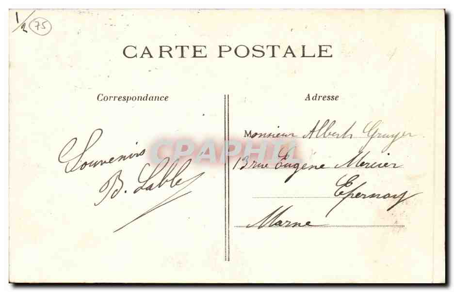 Paris - 1 - La Conciergerie - CPA  — Verso