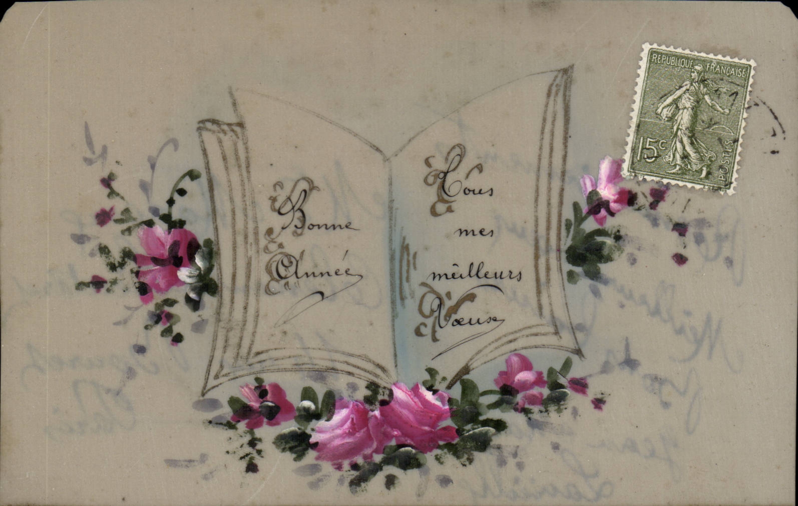Fantaisie - Fetes - Bonne Annee - livre - book - CPA 