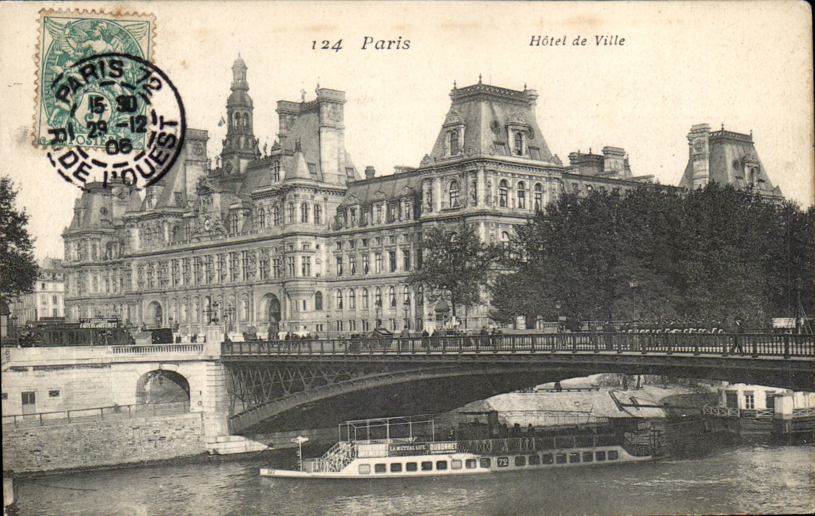 Paris - 4 - Hote de Ville - CPA 
