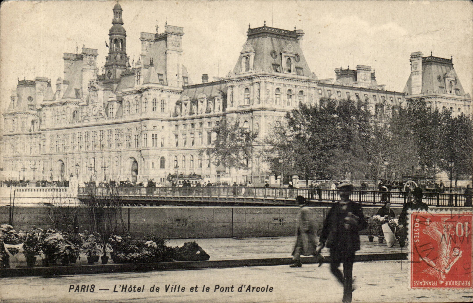 PARIS — The City Hall and the Pont d'Arcole — Publisher not identified