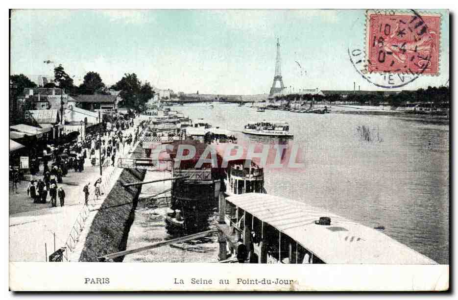 Paris - 1 - La Seine au Pont du Jour - CPA 
