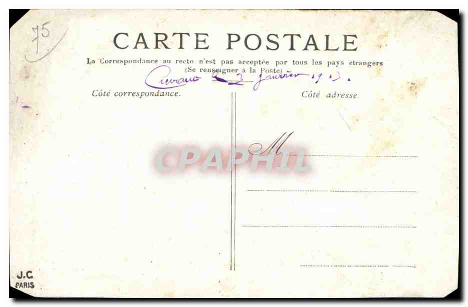 Paris - 7 - Les Invalides - CPA  — Rückseite
